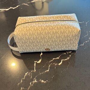 Michael Kors White Monogram Pouch